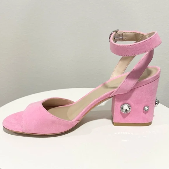 🌹STUART WEITZMAN 🌹 Allshine 75 Crystal-Embellished Suede Sandals Size: 6B - Picture 2 of 10